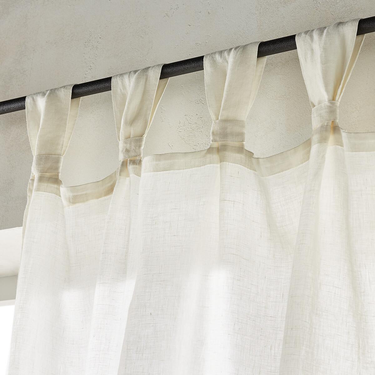 Jaliska Single 100% Linen Curtain with Tab Top – image 2