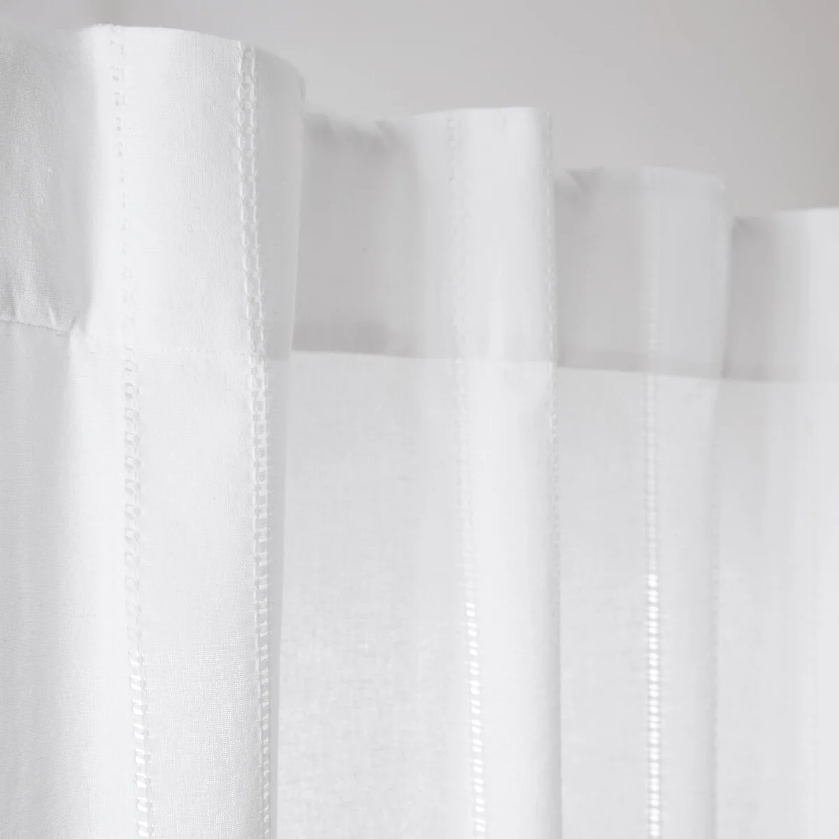 Lino Plain Cotton Openwork Curtain with Concealed Tabs – image 6