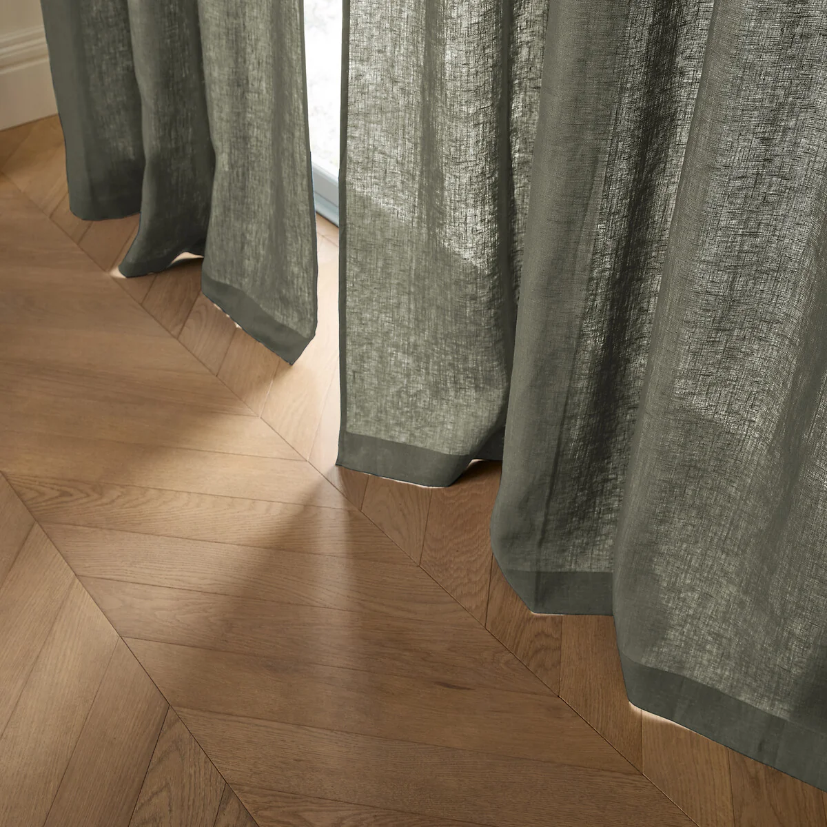 Private Ruffled 100% Washed Linen Curtain – image 3