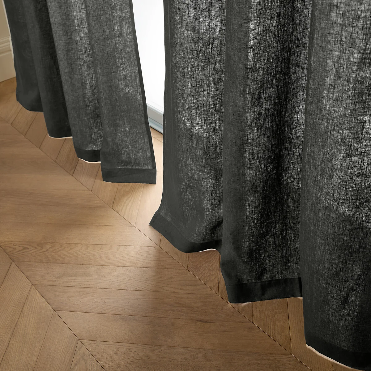 Private Washed Linen Curtain with Loops – image 2