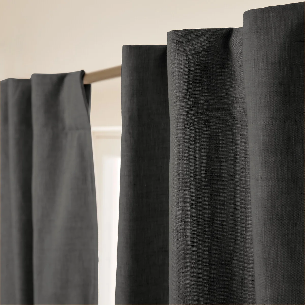 Private Blackout Curtain in Washed Linen with Concealed Tabs – image 3