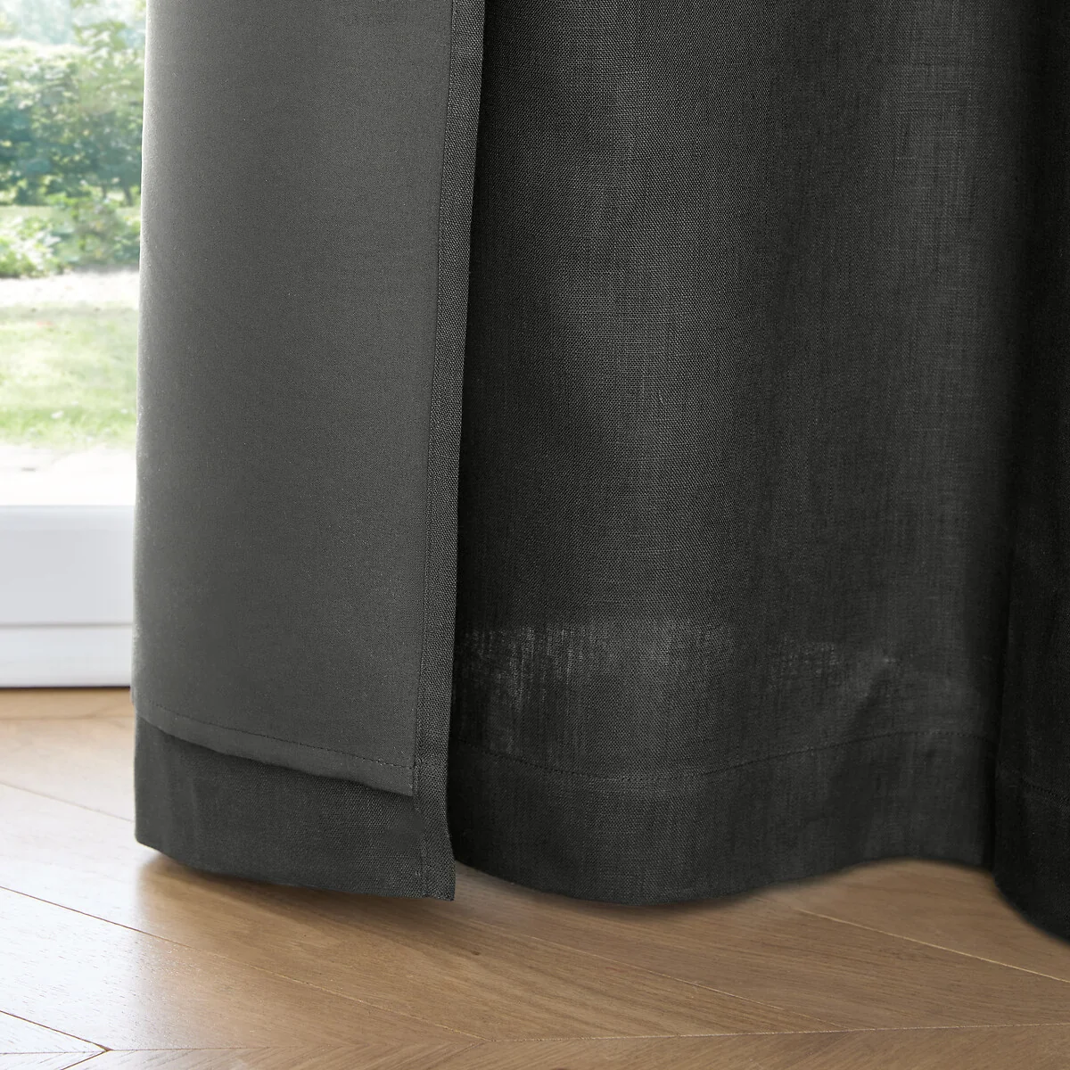 Private Blackout Curtain in Washed Linen with Concealed Tabs – image 6