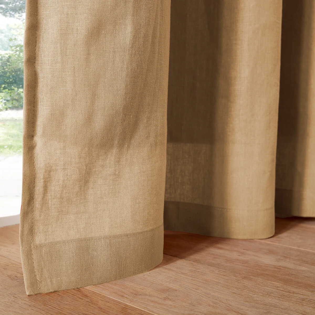 Onega Washed Linen Single Lined Blackout Curtain with Eyelets – image 4