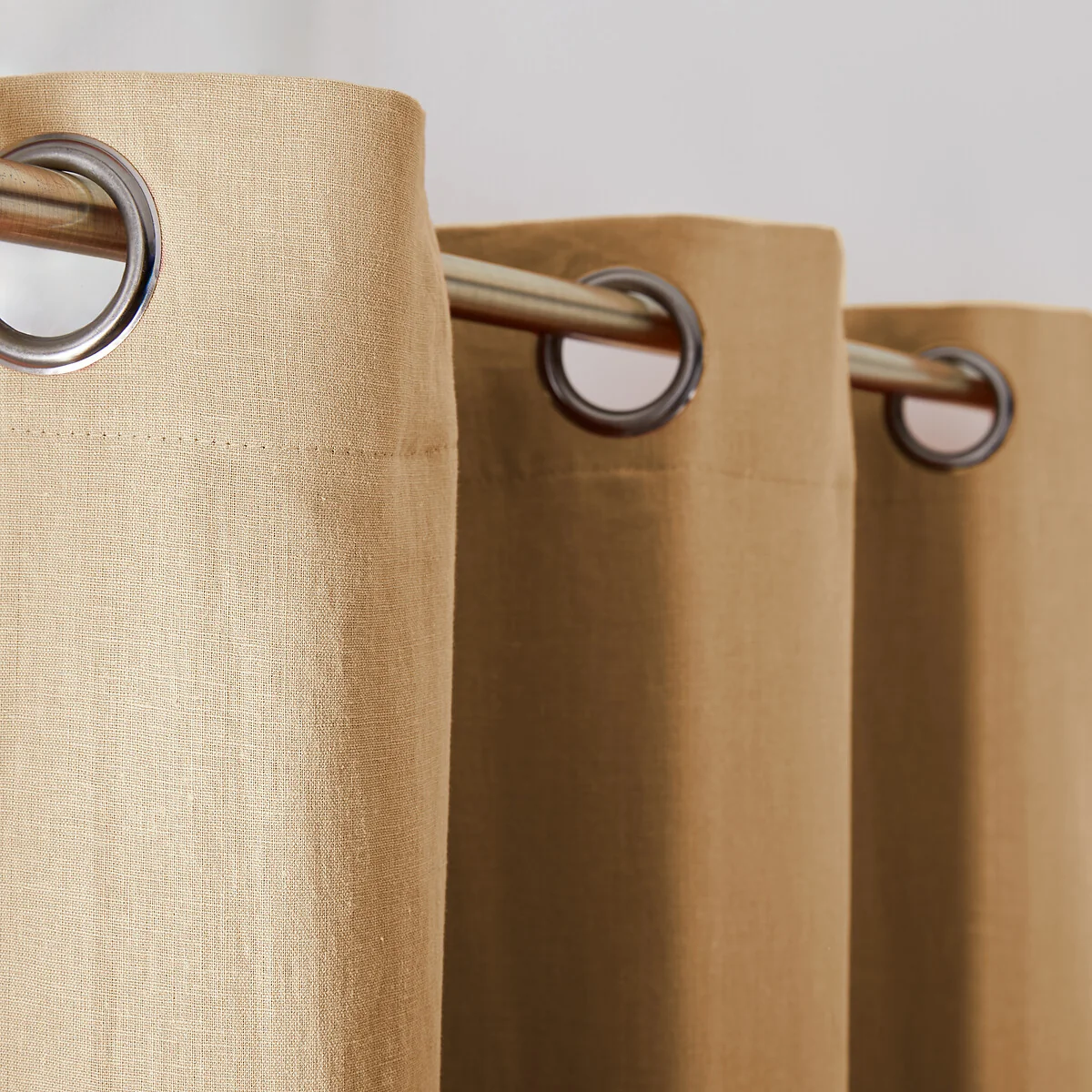 Onega Washed Linen Single Lined Blackout Curtain with Eyelets – image 6