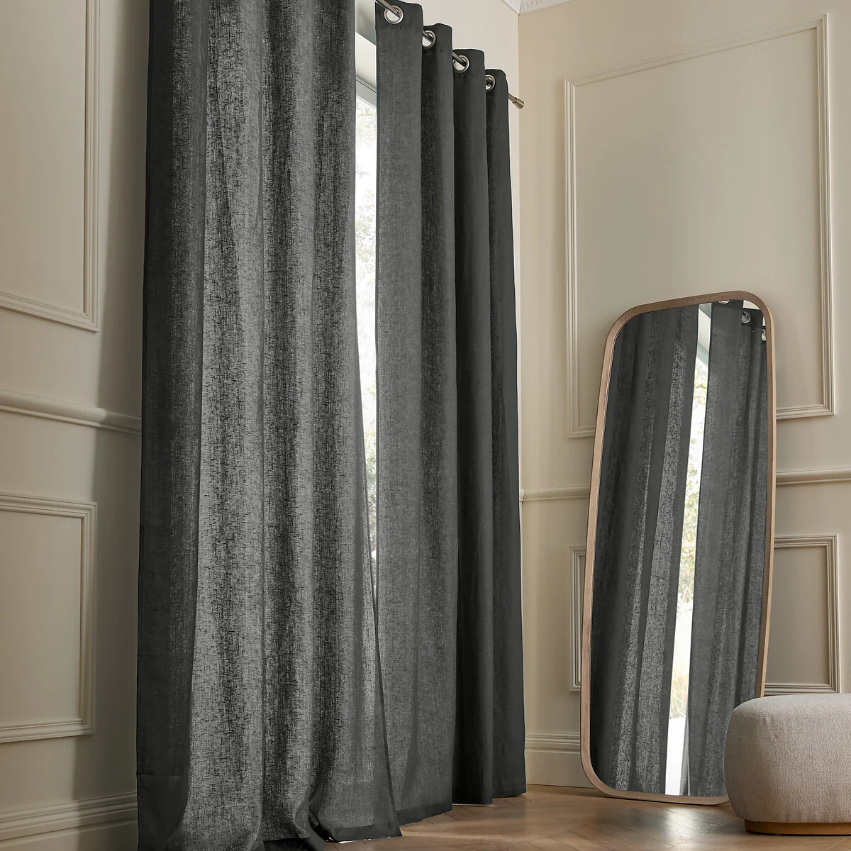 Private Washed Linen Curtain with Eyelets – image 1