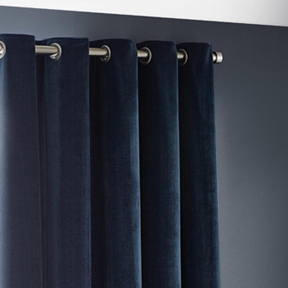 Heavy Chenille Lined Velvet Eyelet Curtains – image 2