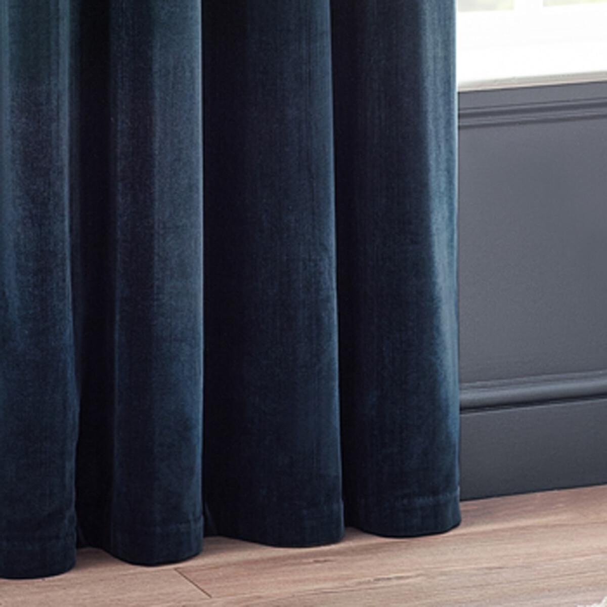 Heavy Chenille Lined Velvet Eyelet Curtains – image 3
