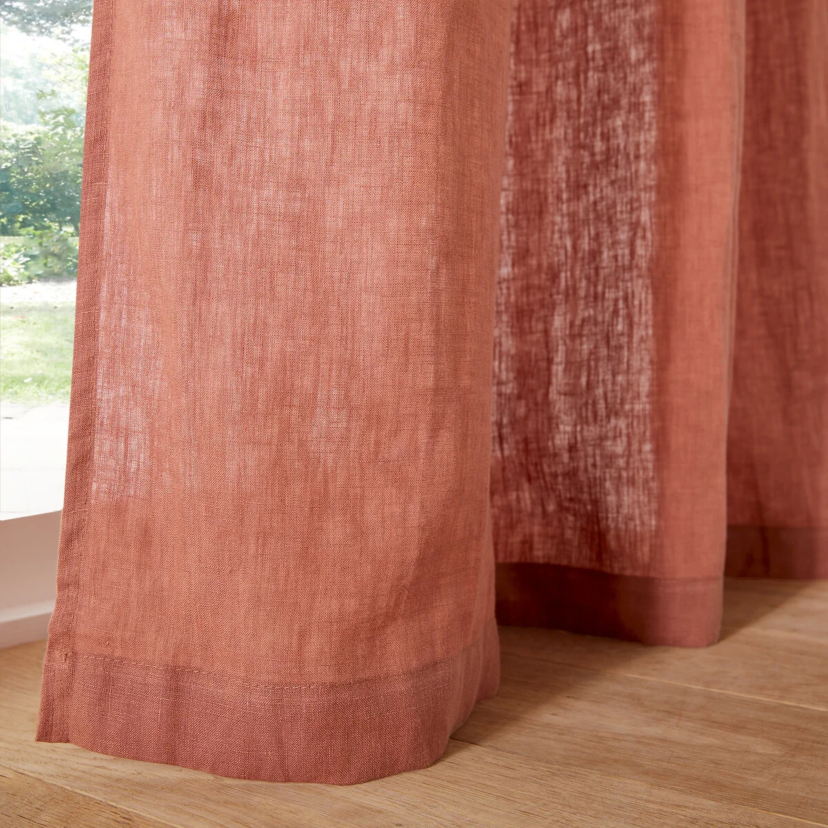 Onega Washed Linen Single Curtain with Concealed Tabs – image 4