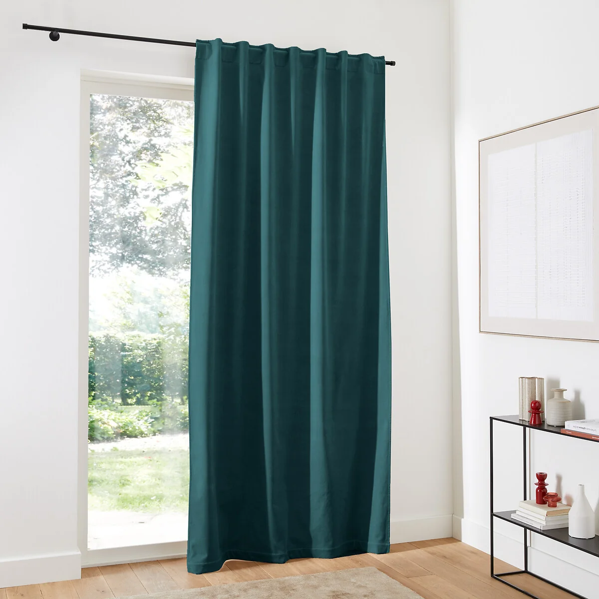 Velvet 100% Cotton Thermal Curtain with Hidden Tabs – image 3