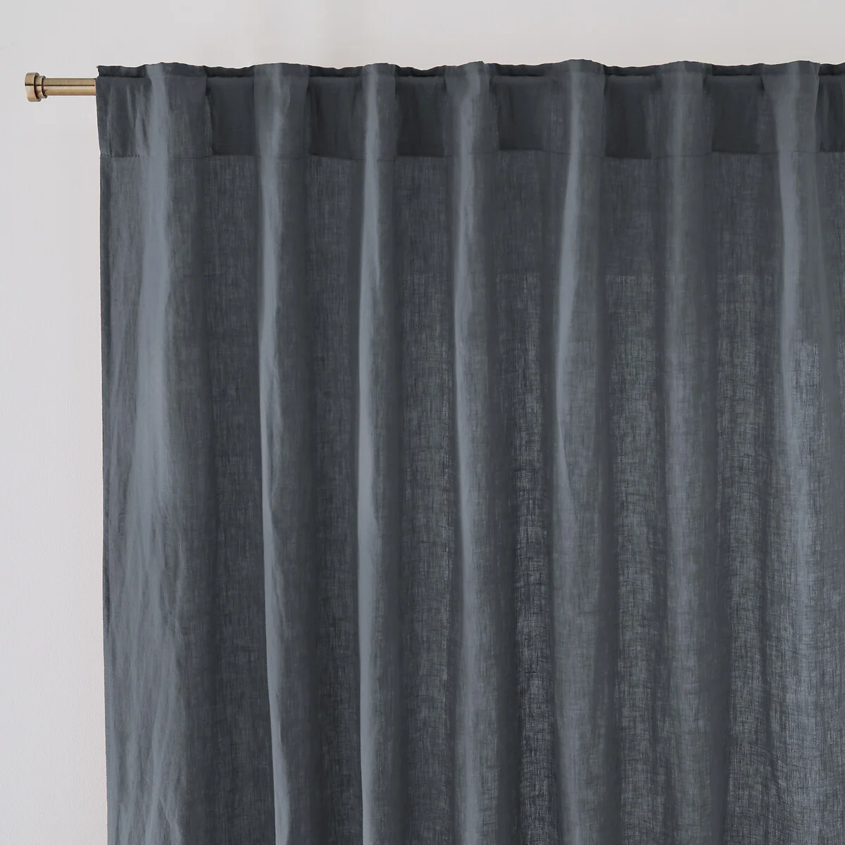 Onega Washed Linen Single Curtain with Concealed Tabs – image 2