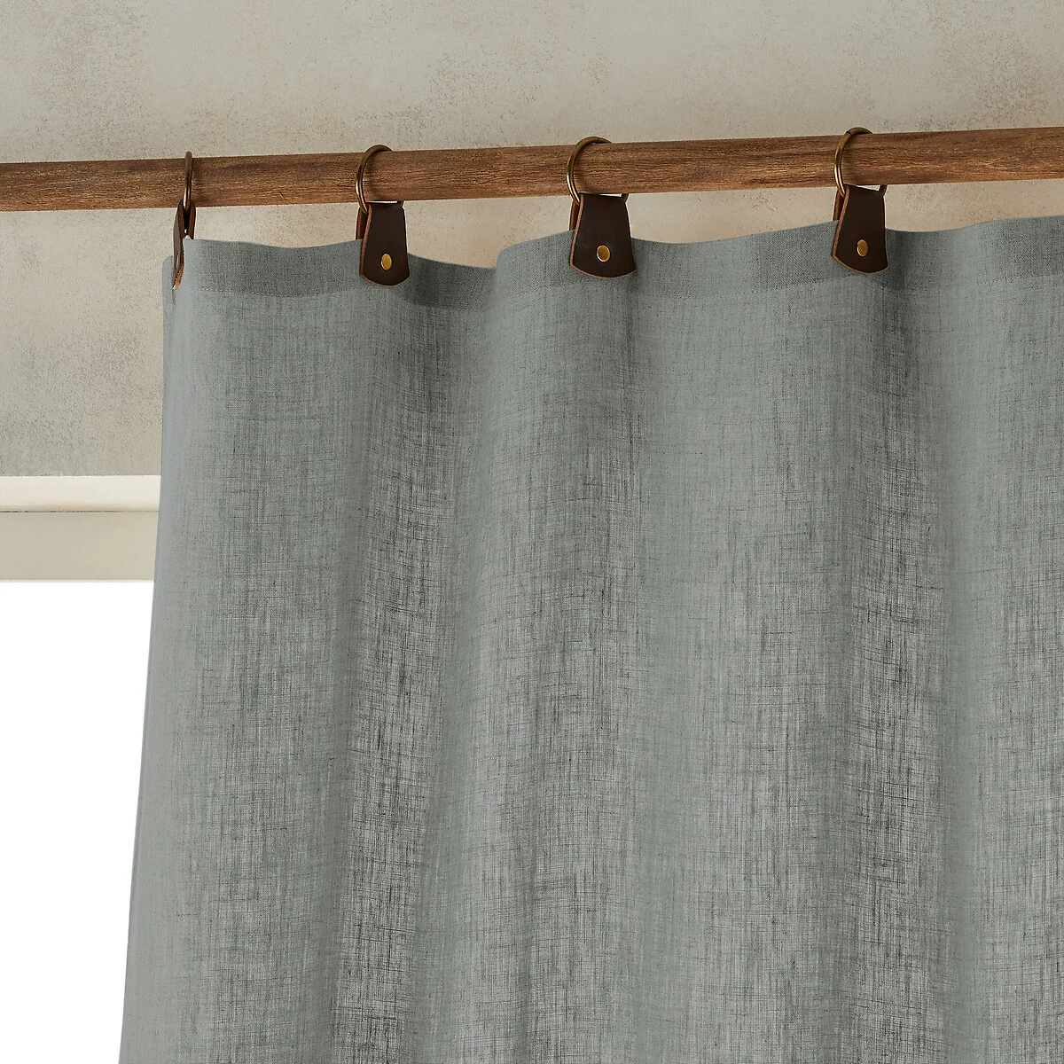 Private 100% Washed Linen Curtain with Loops – image 3