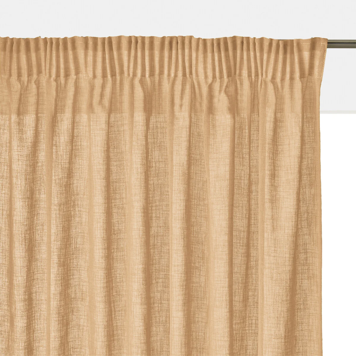 Nyong Linen-Effect Radiator Curtain with Gathered Braid – image 1