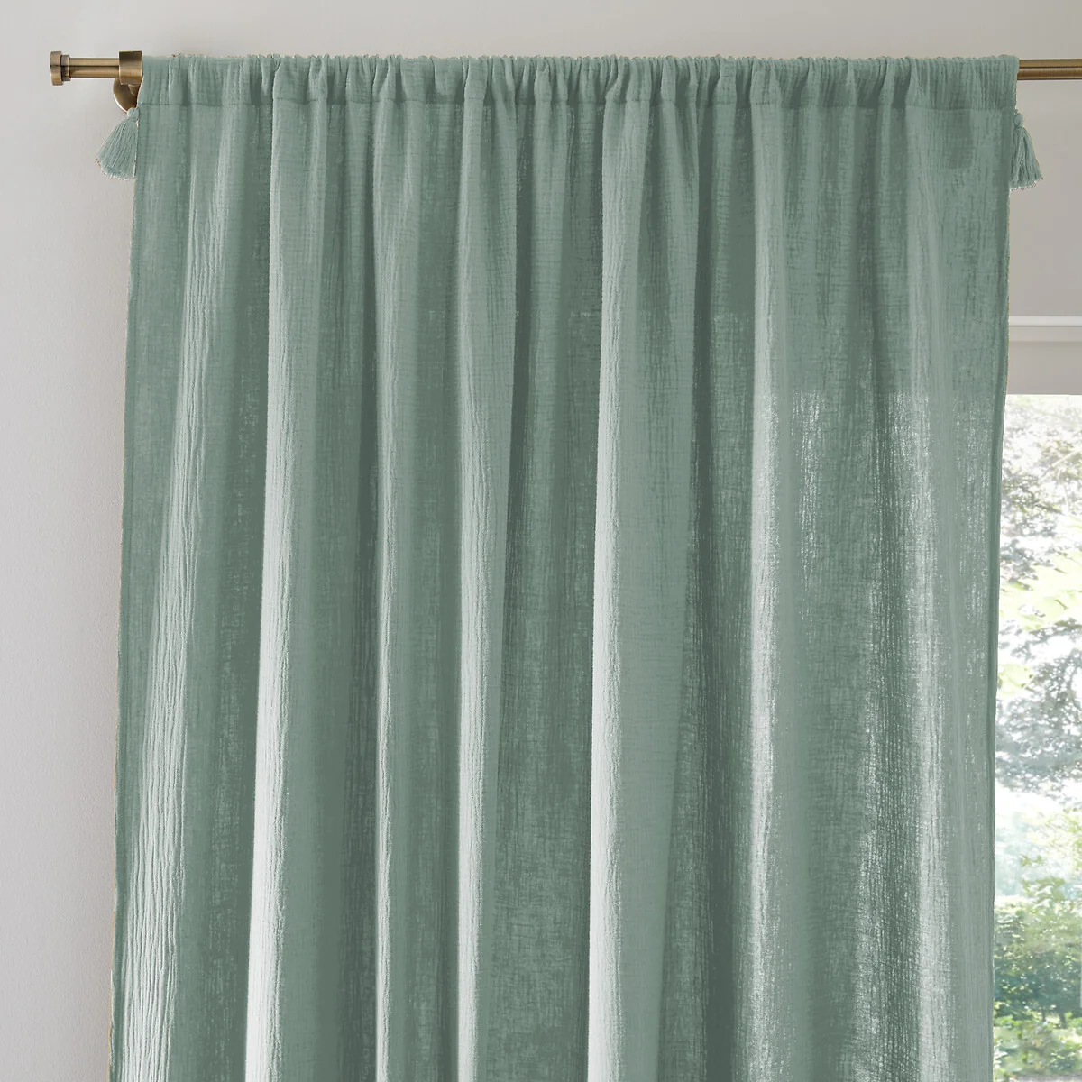 Kumla Cotton Muslin Curtain Panel – image 1