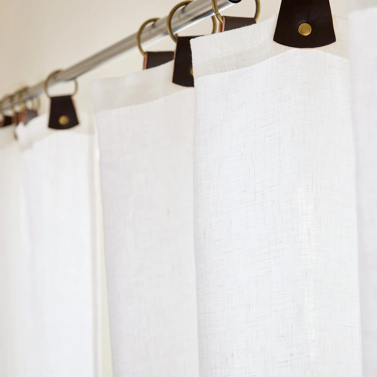 Private 100% Washed Linen Curtain with Loops – image 6