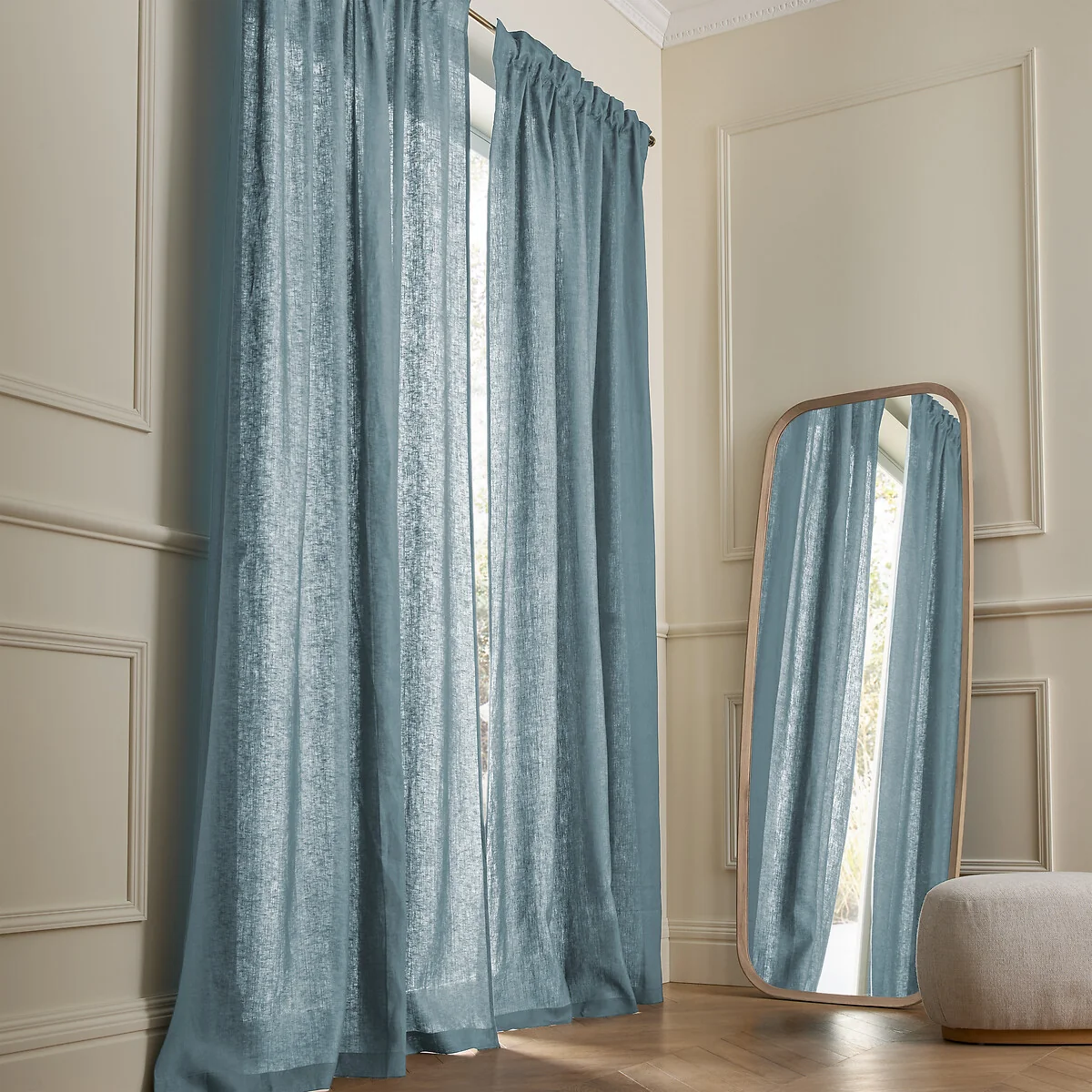 Private Ruffled Washed Linen Curtain – image 2