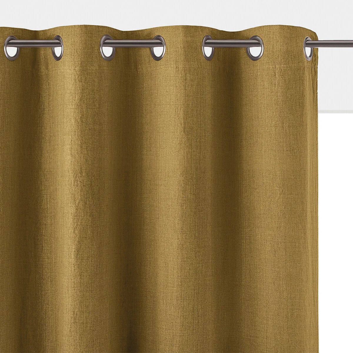 Onega Washed Linen Single Lined Blackout Curtain with Eyelets – image 1