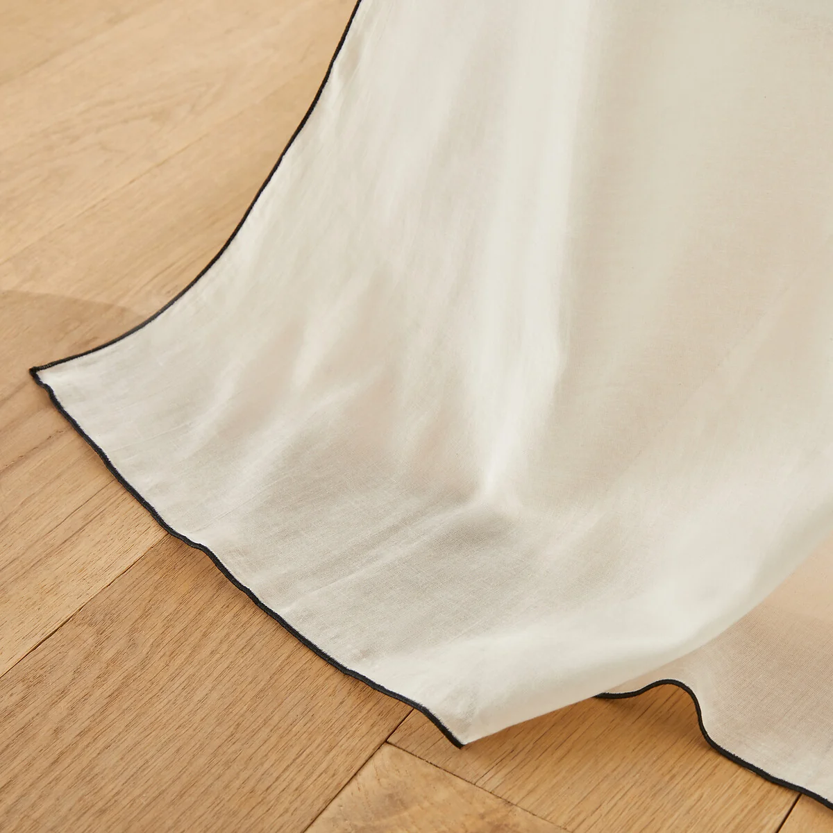 Halka 100% Organic Washed Cotton Voile Sheer Curtain Panel – image 4