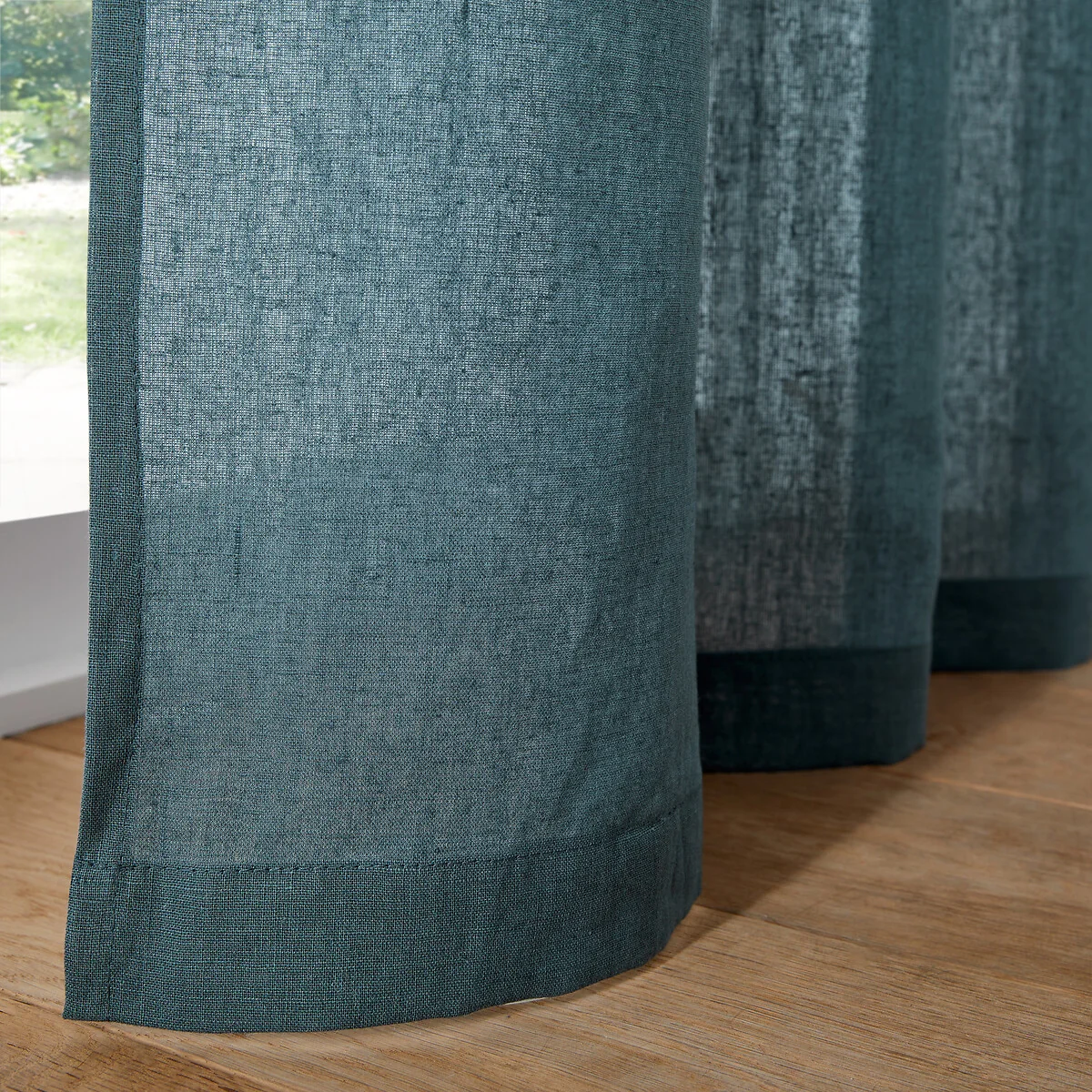 Onega Washed Linen Single Curtain with Concealed Tabs – image 4