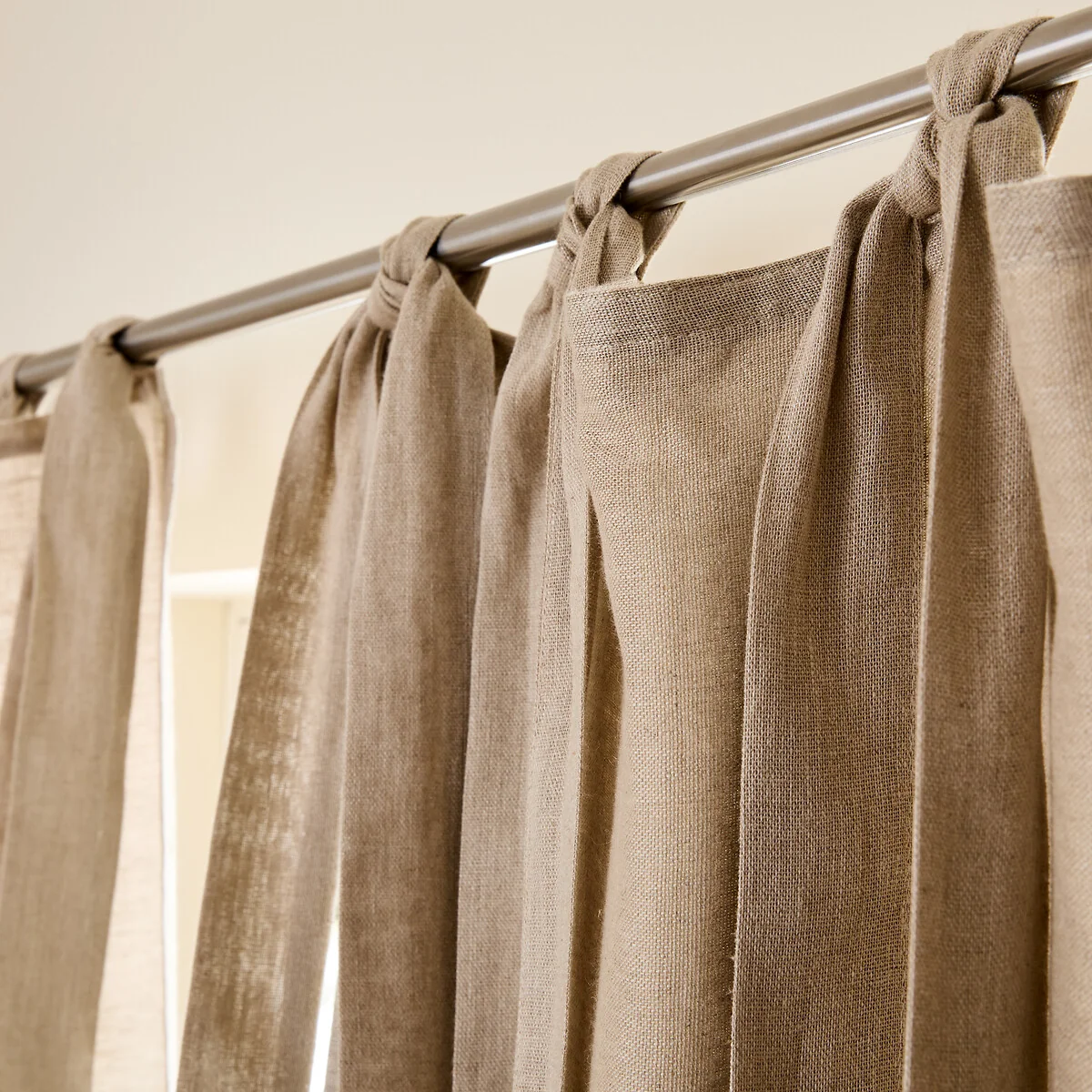 Colin Linen Lined Curtain with Ties – image 5