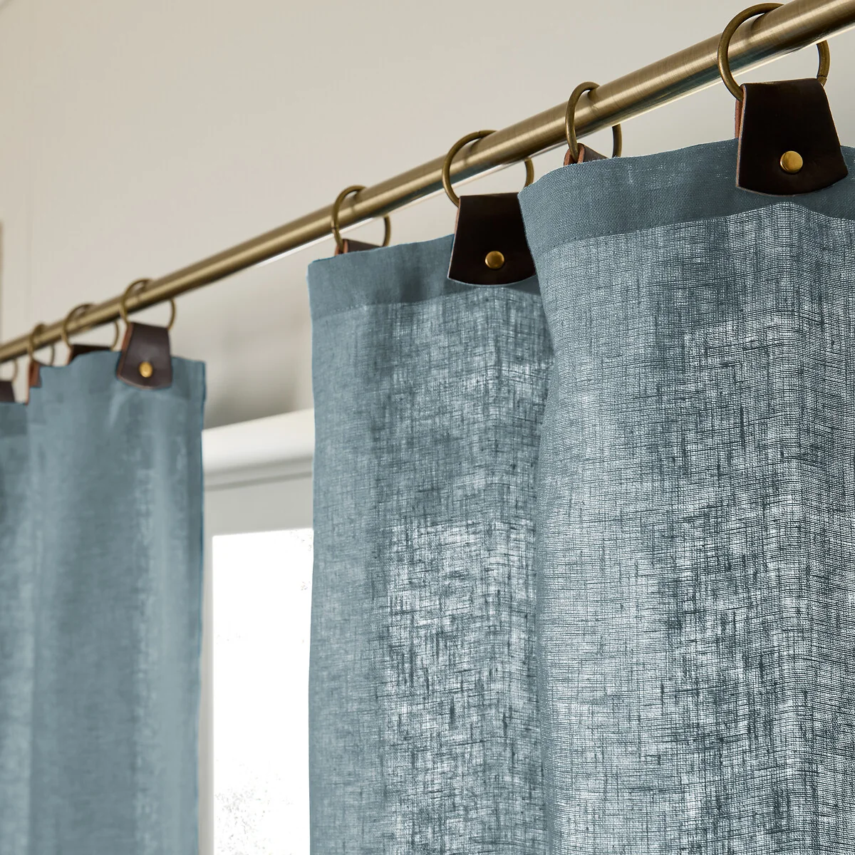 Private 100% Washed Linen Curtain with Loops – image 5