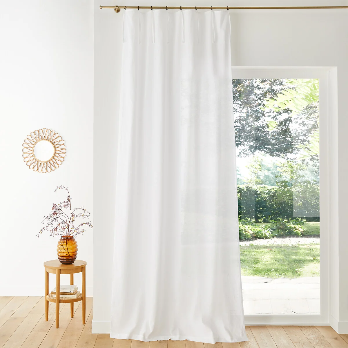 Lincot Linen & Cotton Knot & Eyelet Finish Curtain – image 1