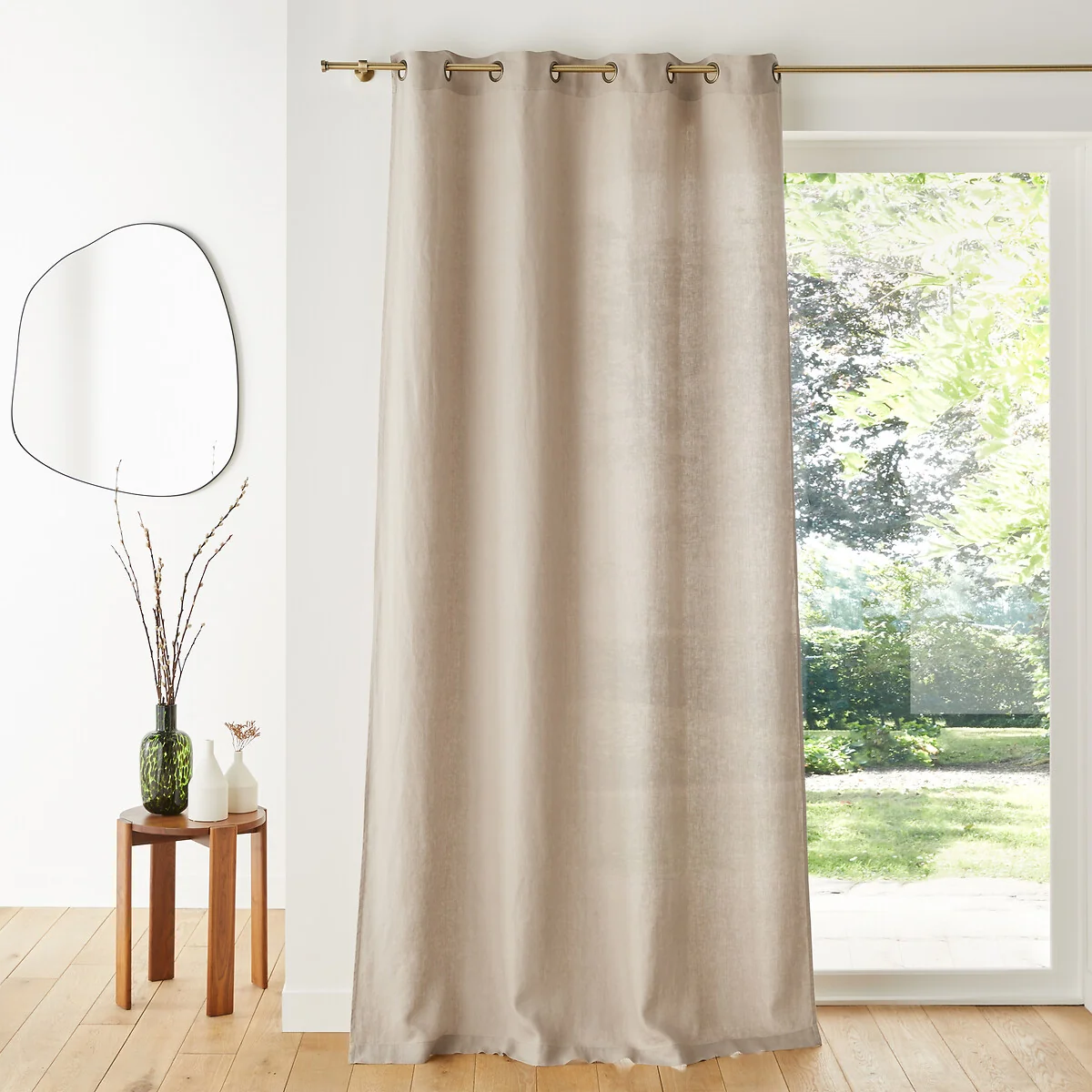 Elba Linen Curtain with Eyelets – image 1