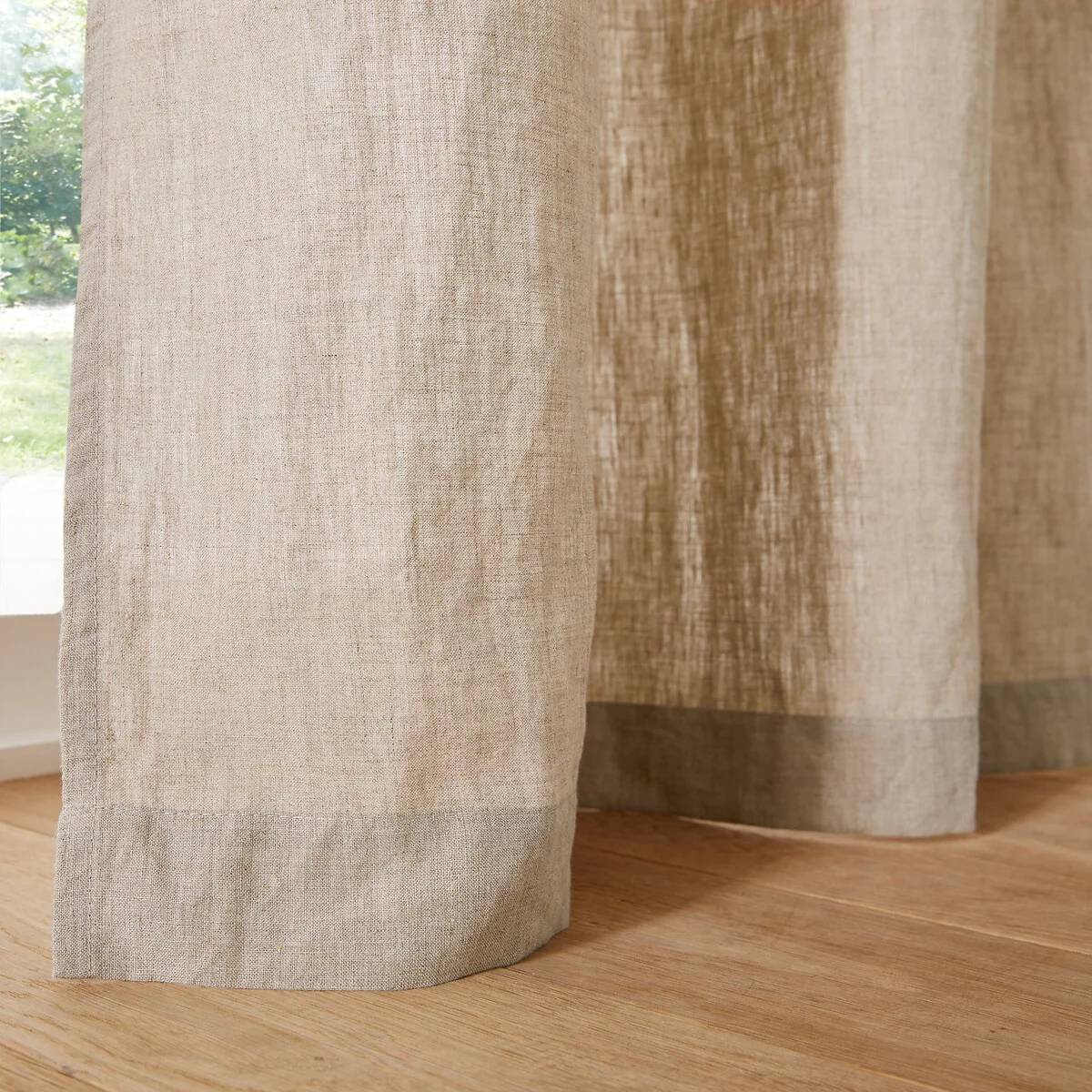 Onega Washed Linen Single Curtain with Concealed Tabs – image 5