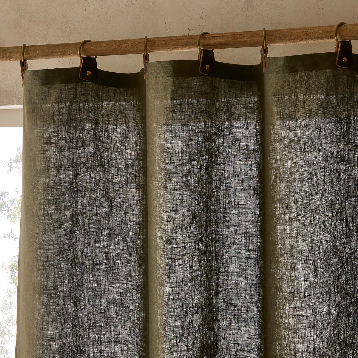 Private Washed Linen Curtain with Loops – image 2