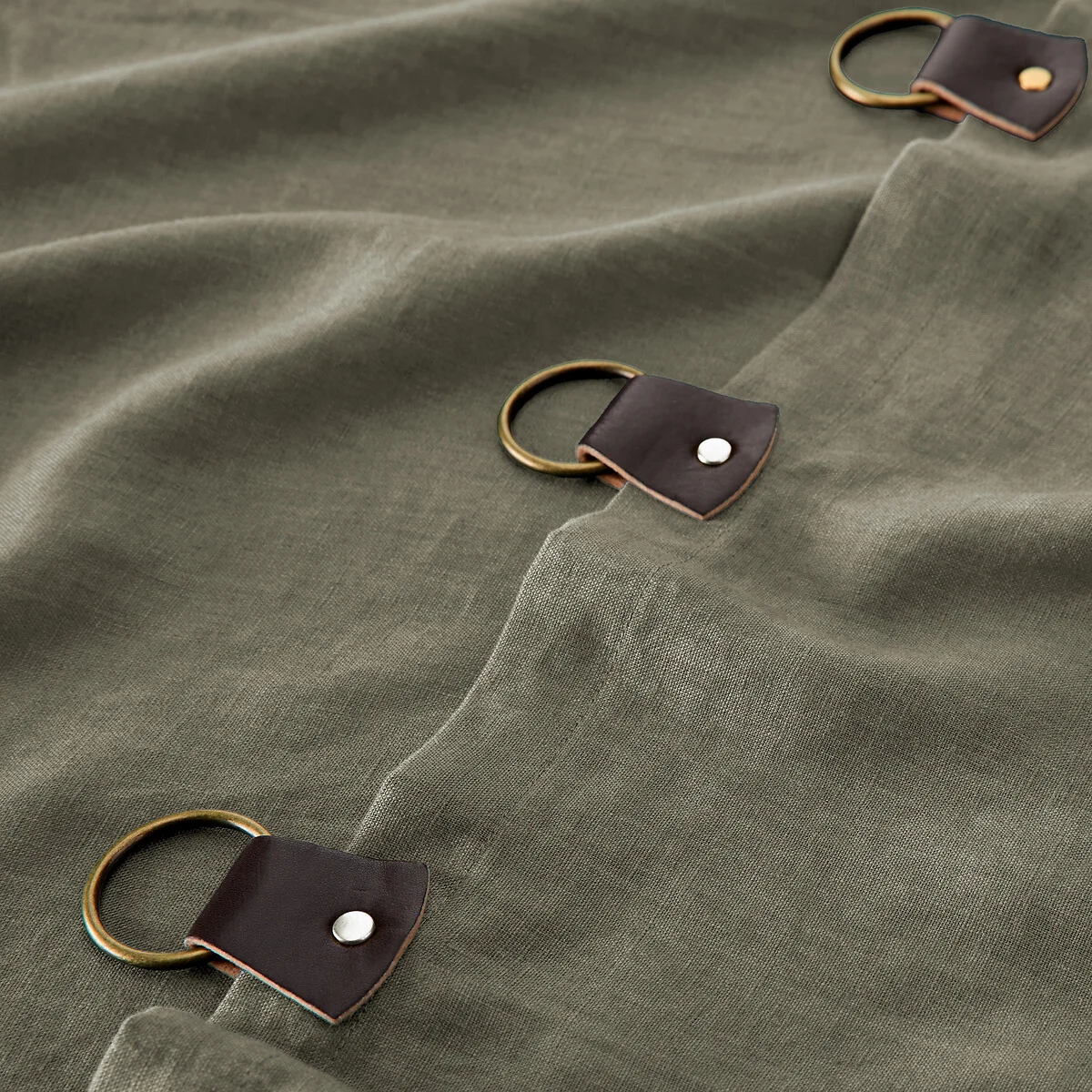 Private Washed Linen Curtain with Loops – image 6