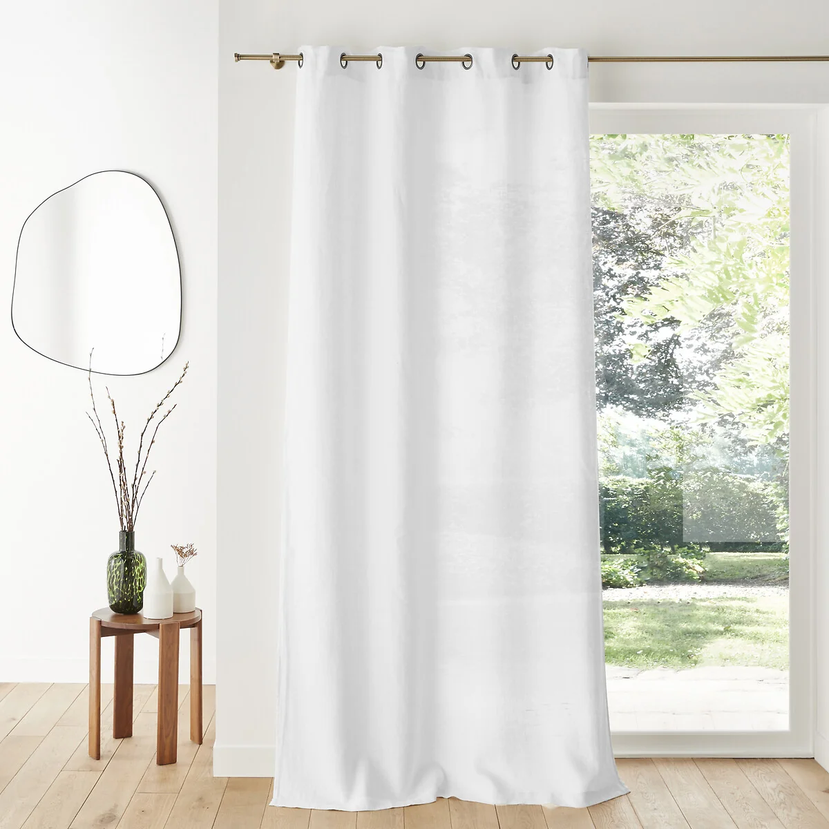 Elba Linen Curtain with Eyelets – image 1