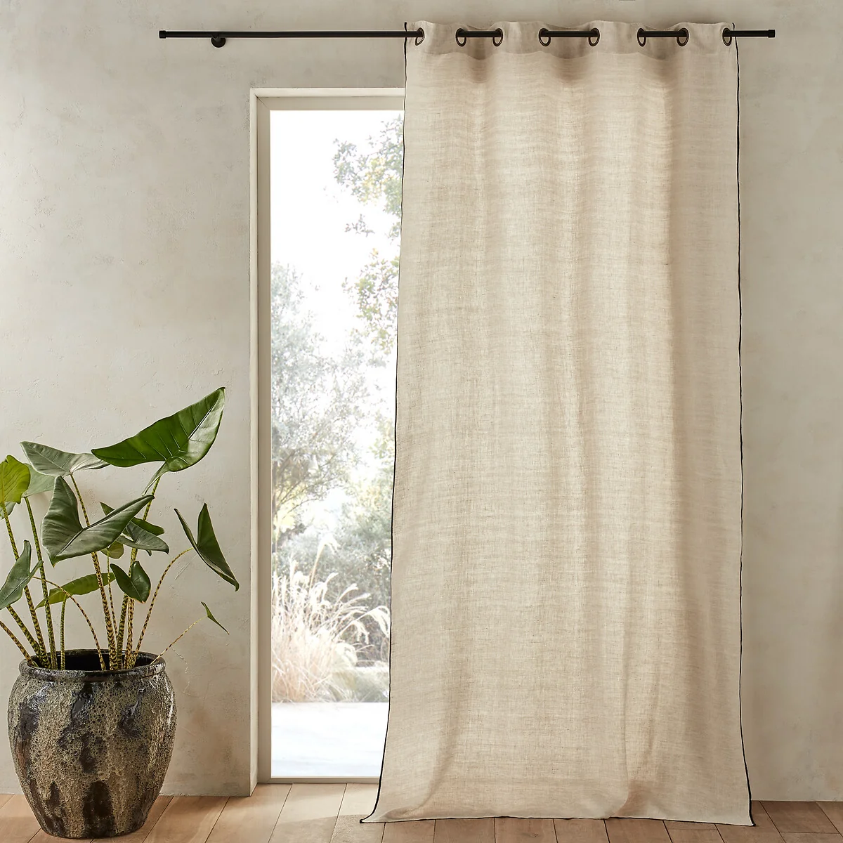 Bombaya Linen Chambray Single Curtain – image 1