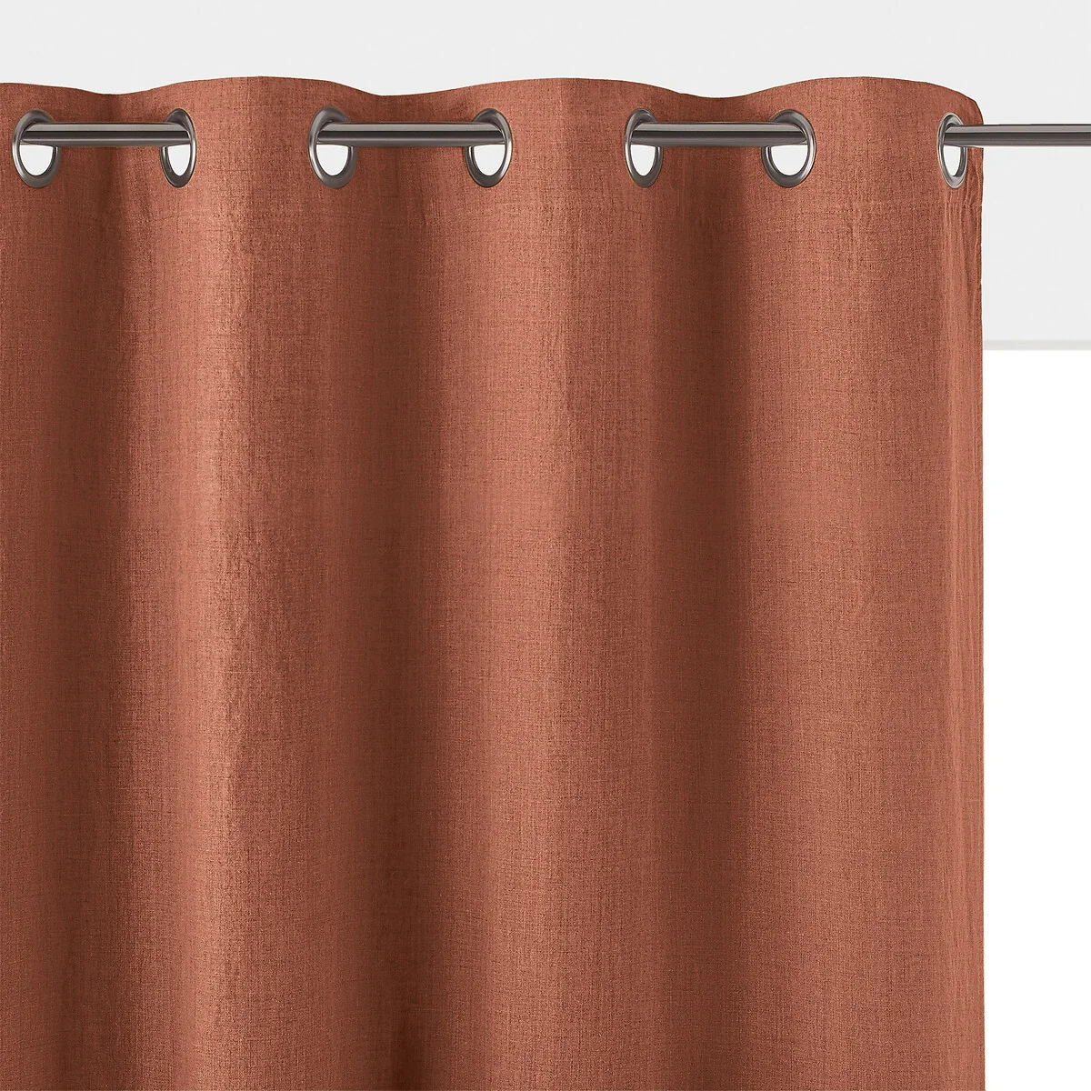 Onega Washed Linen Single Lined Blackout Curtain with Eyelets – image 1