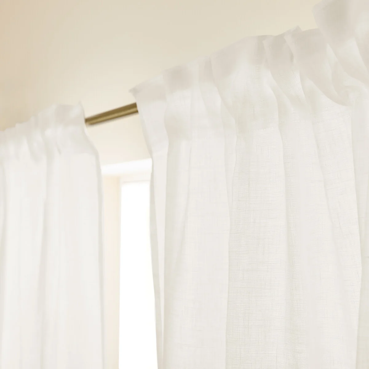 Private Ruffled 100% Washed Linen Curtain – image 5