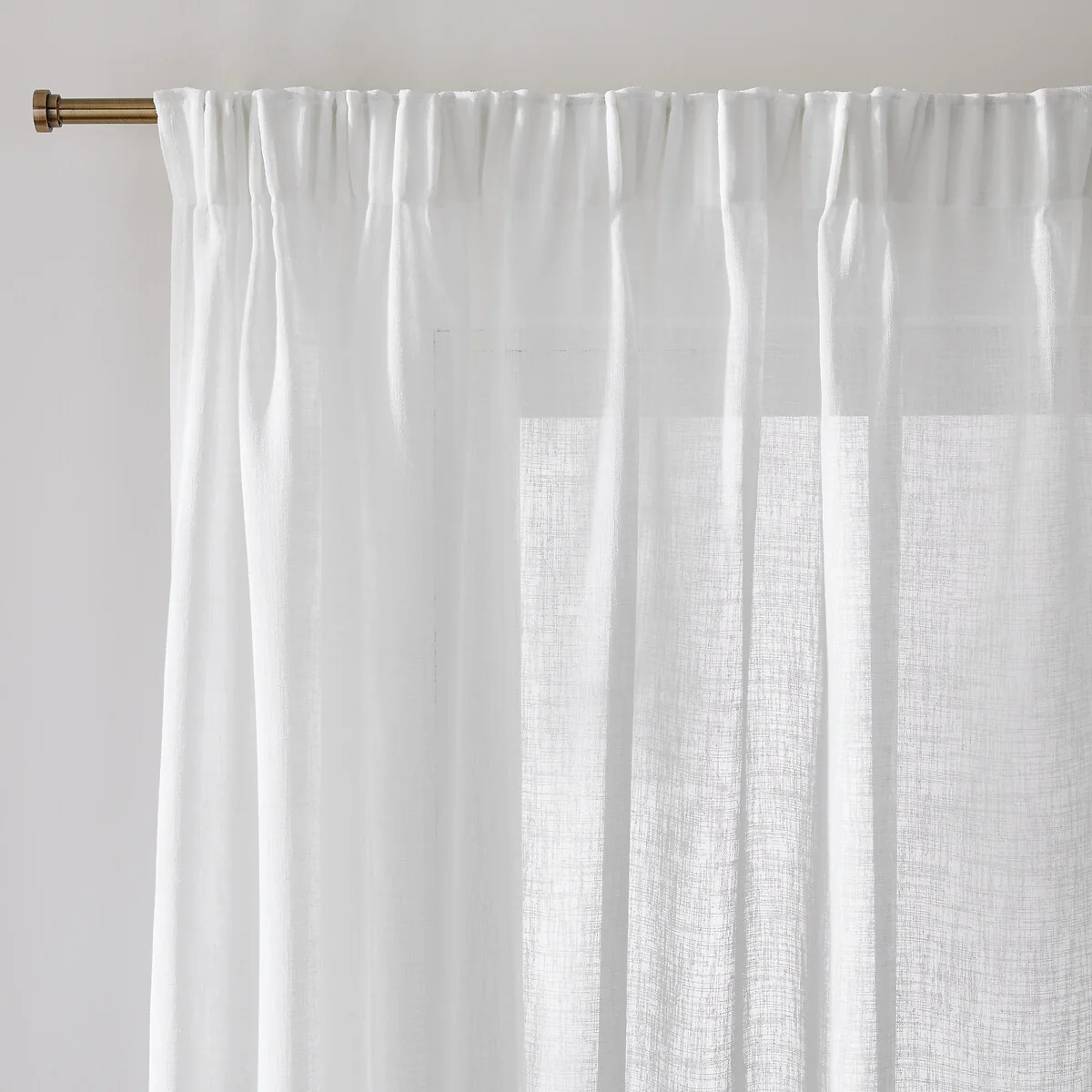 Nyong Gathered Braid Linen Effect Sheer Curtain – image 2
