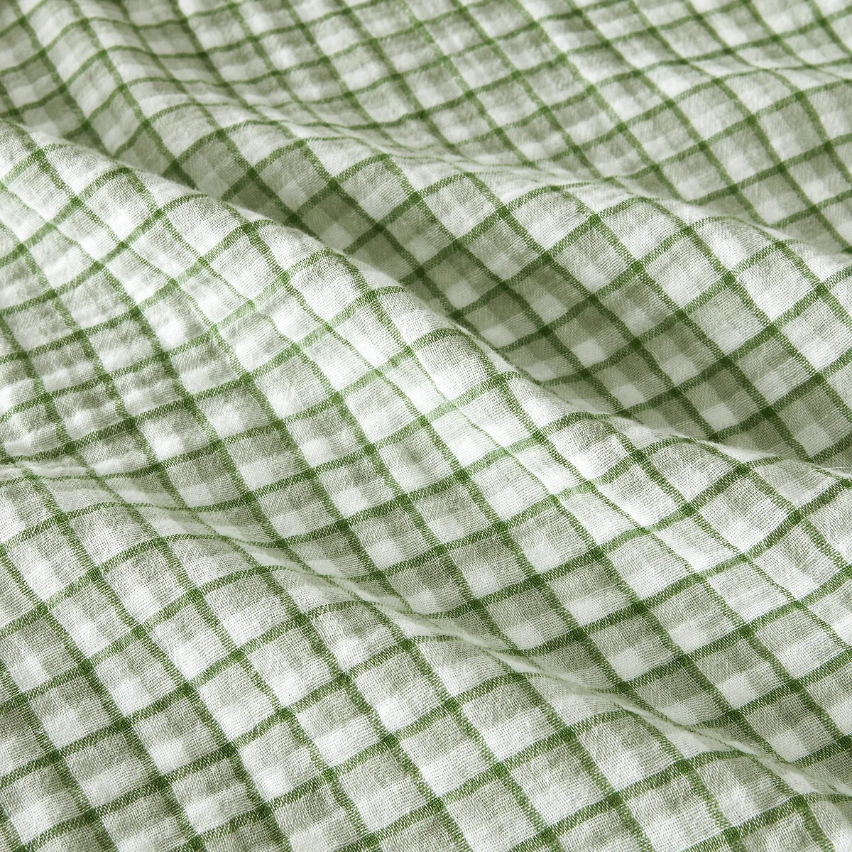 Ninon Gingham Print Cotton Muslin Curtain with Rings – image 5