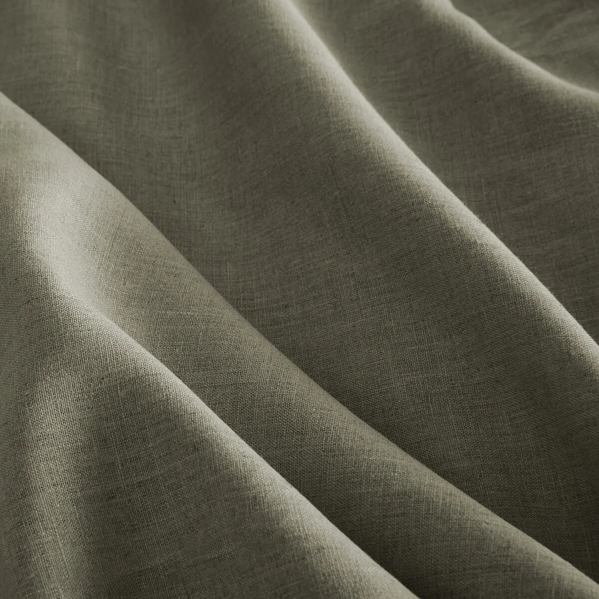 Private Washed Linen Curtain with Leather Tab Top Header – image 4