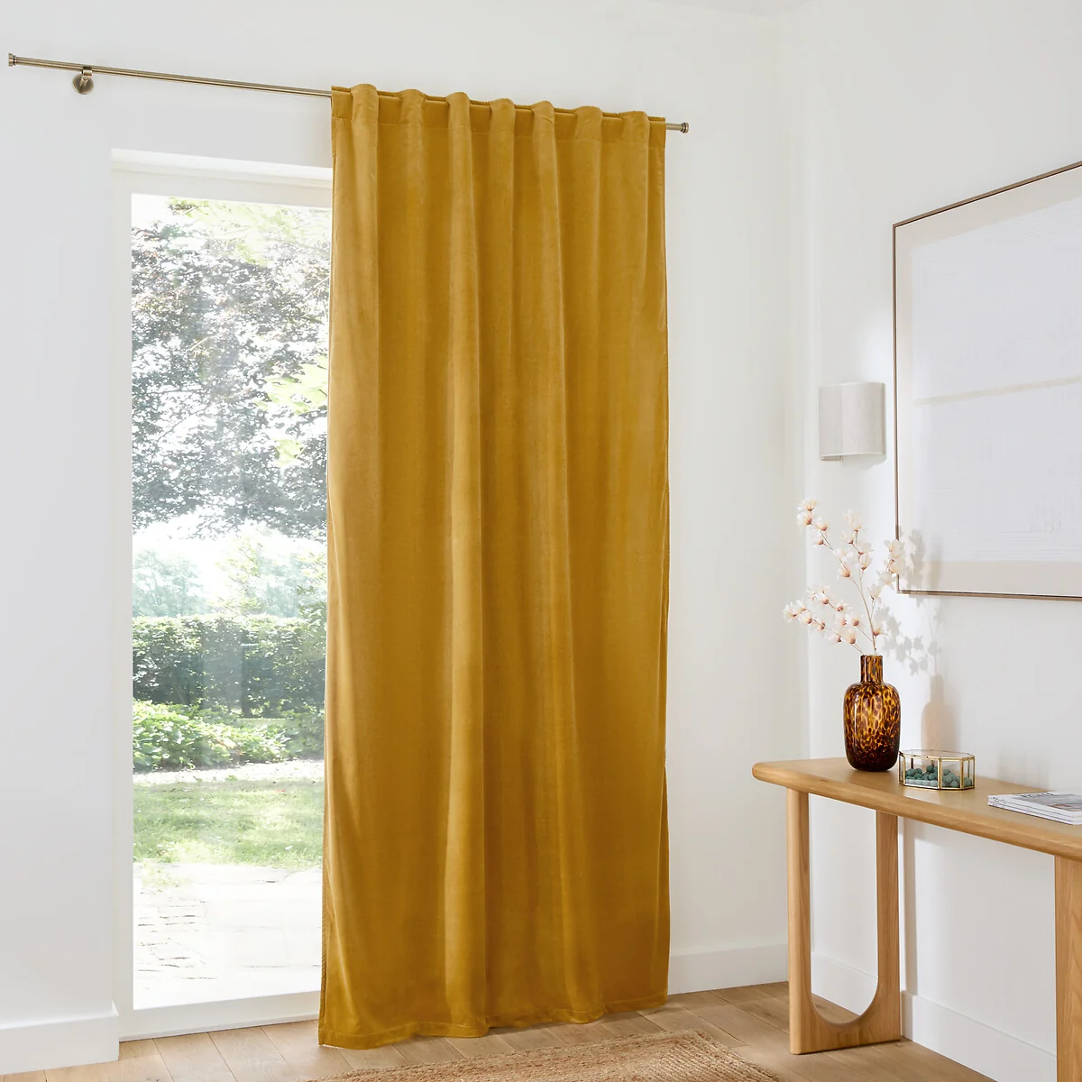 Velvet Hidden Tab Top Blackout Curtain – image 2