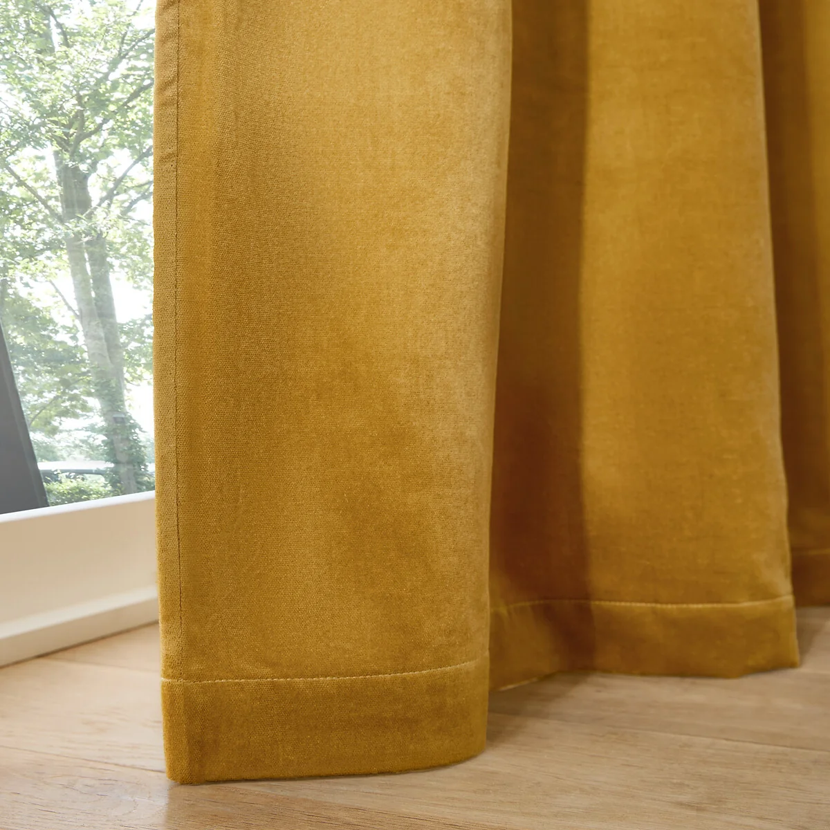 Velvet Hidden Tab Top Blackout Curtain – image 3