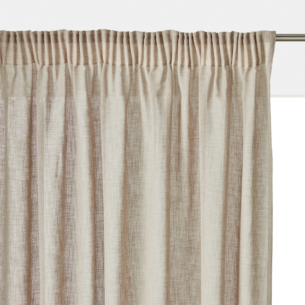 Nyong Linen-Effect Radiator Curtain with Gathered Braid – image 1