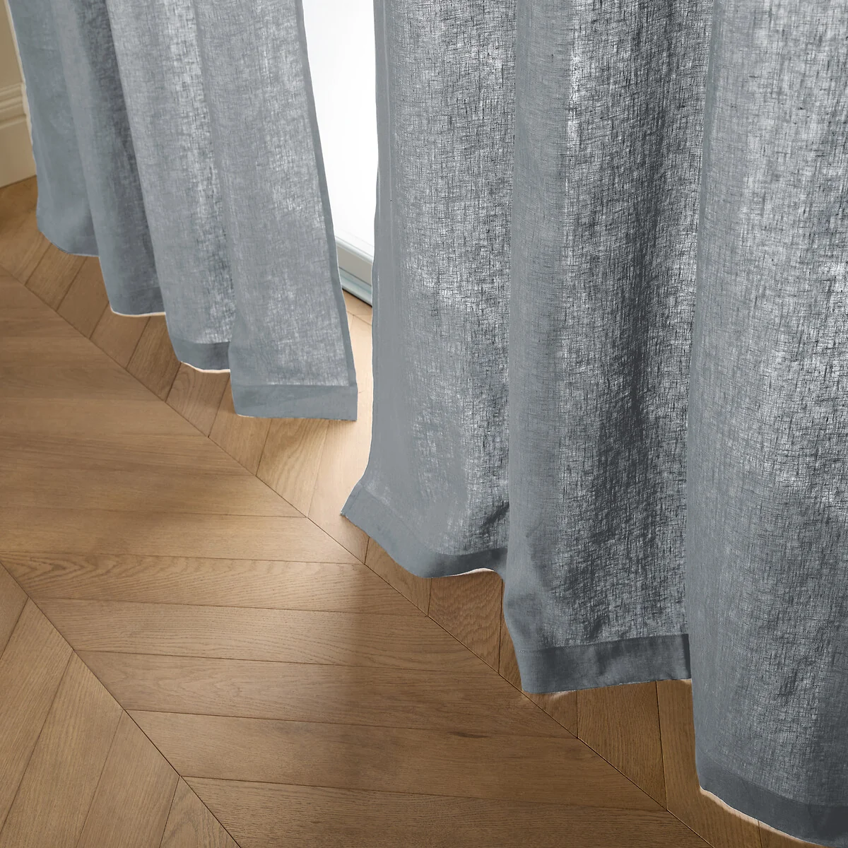 Private Washed Linen Curtain with Loops – image 2
