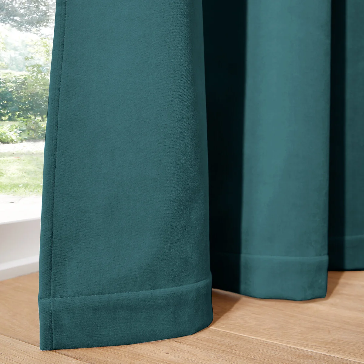 Velvet 100% Cotton Thermal Curtain with Hidden Tabs – image 4