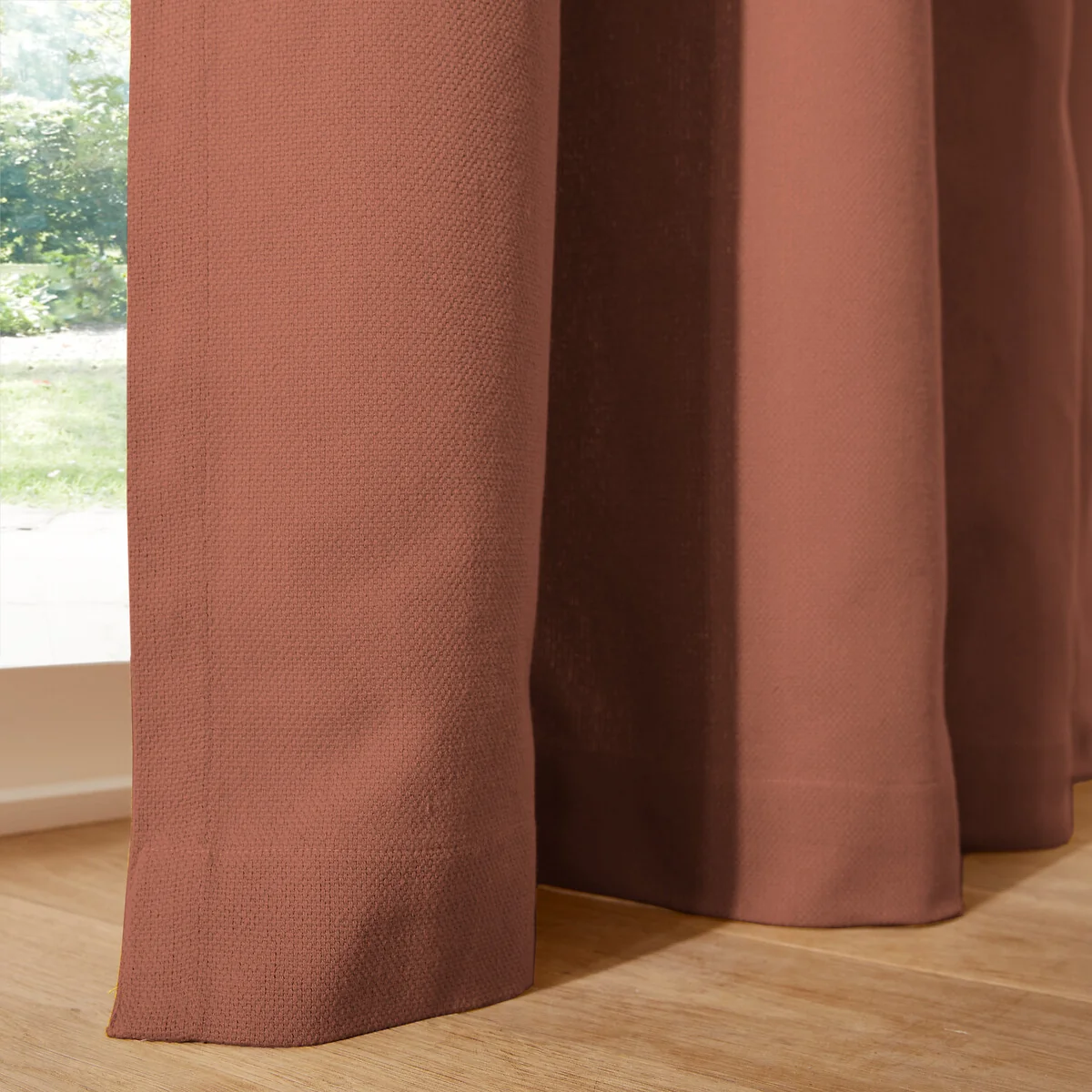 Panama Plain Single Cotton Curtain with Eyelets – image 4