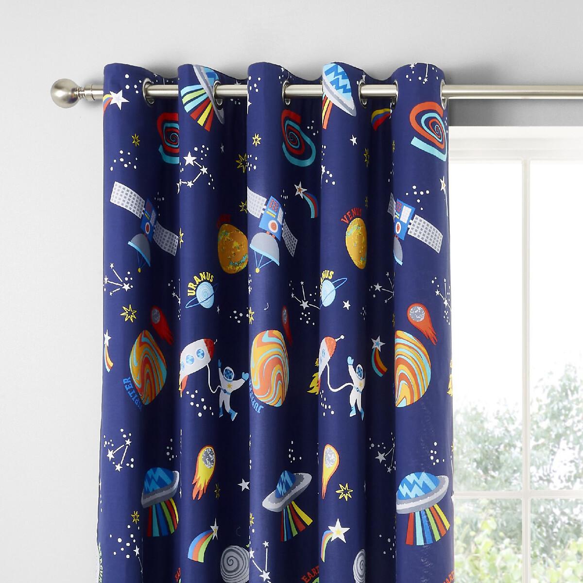 Lost In Space Lined Cotton Eyelet Curtains – image 3