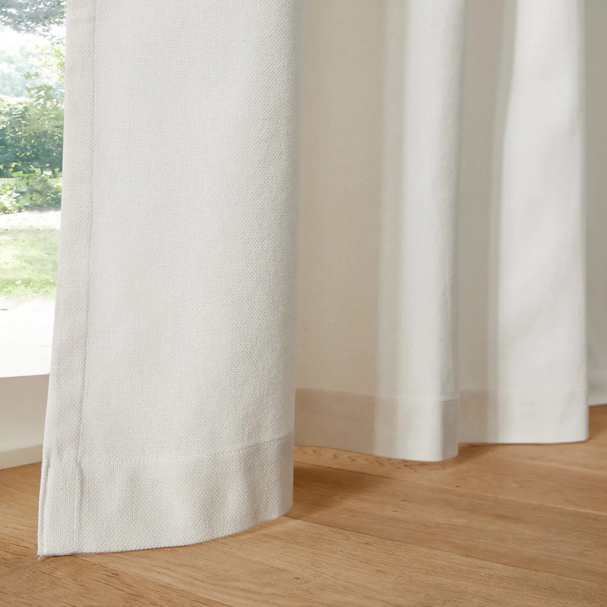 Panama Plain Single Cotton Curtain with Eyelets – image 4
