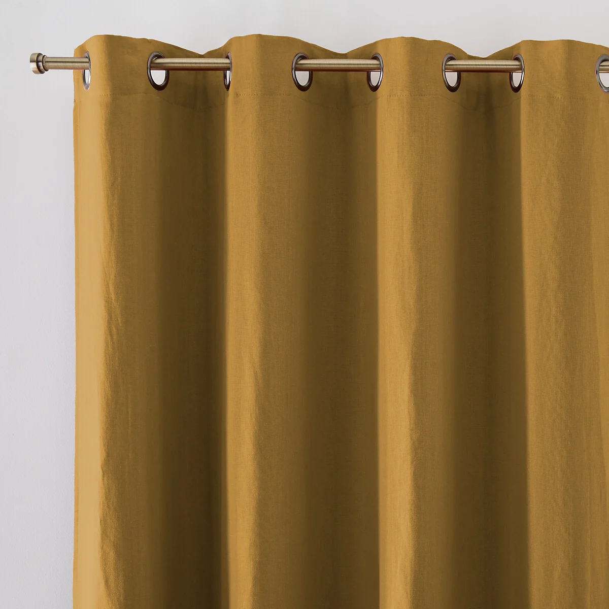 Onega Washed Linen Single Lined Blackout Curtain with Eyelets – image 2