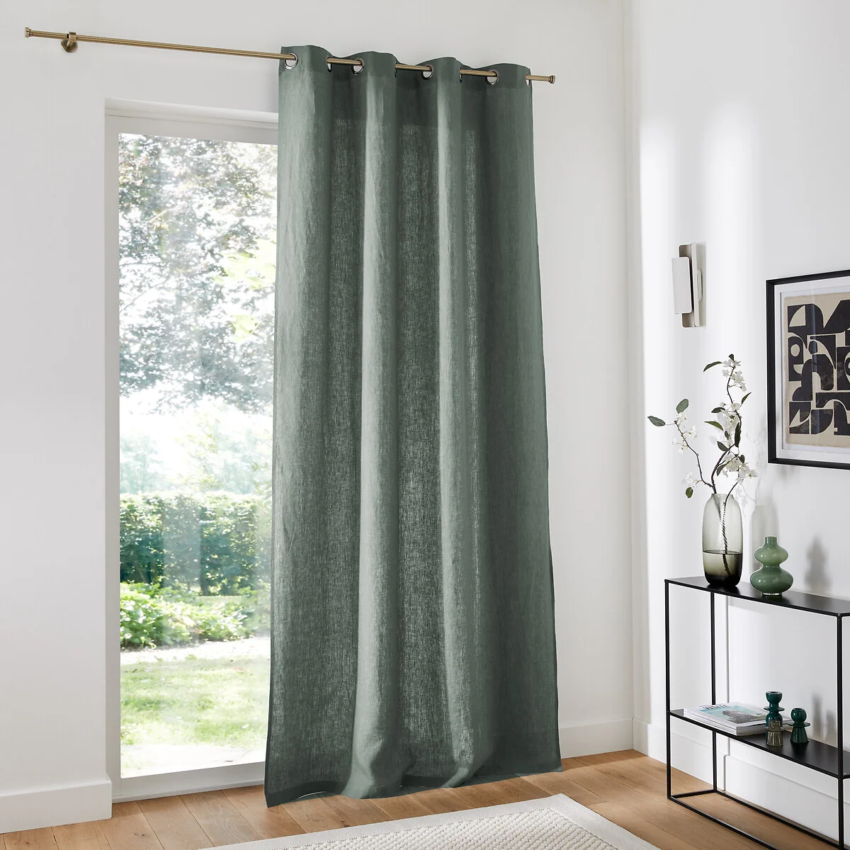 Onega 100% Washed Linen Curtain with Eyelets – image 3