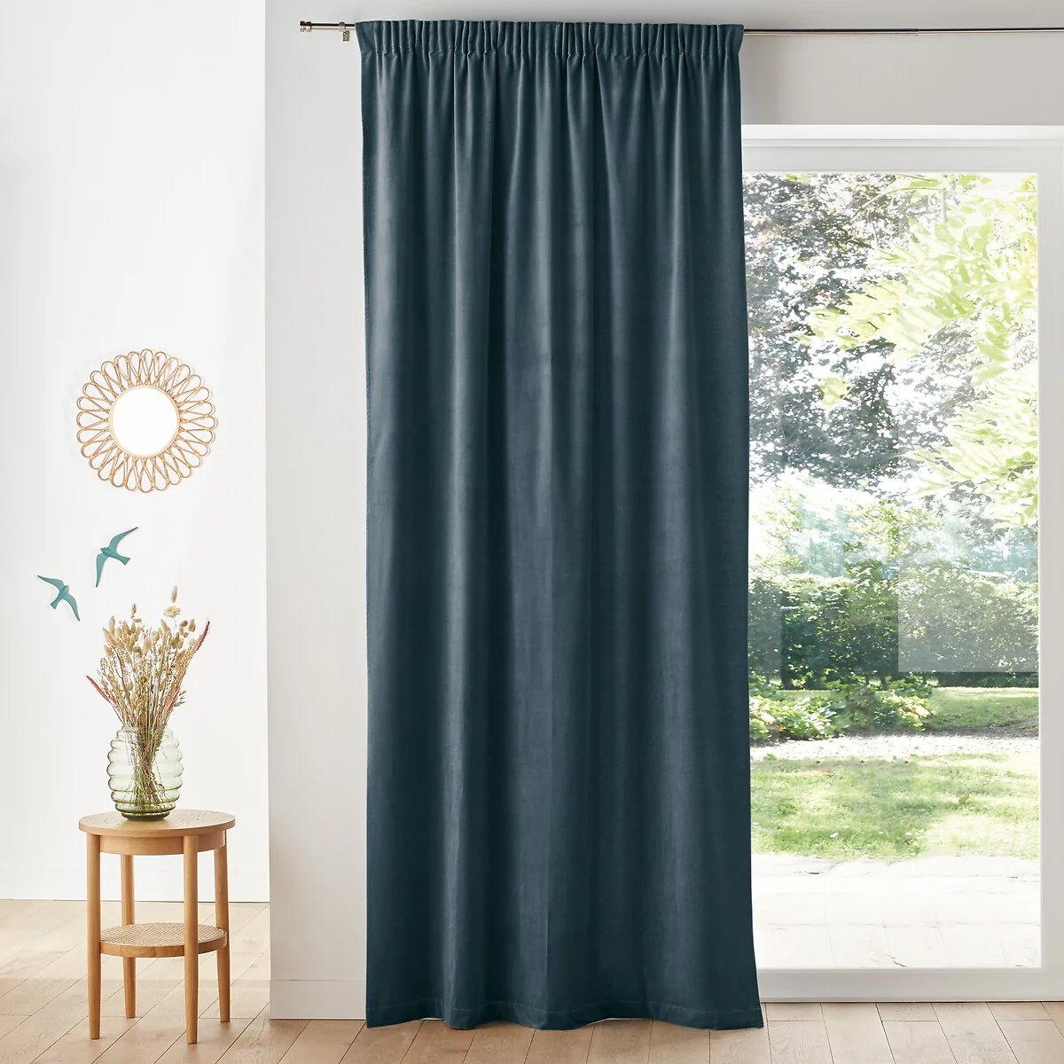 Velvet Gathered Braid Velvet Curtain – image 1