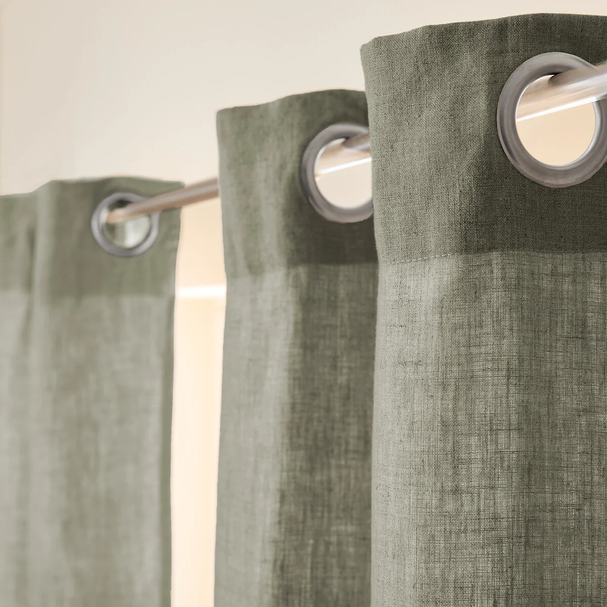 Private Lined Pre-Washed Linen Curtain with Eyelets – image 4