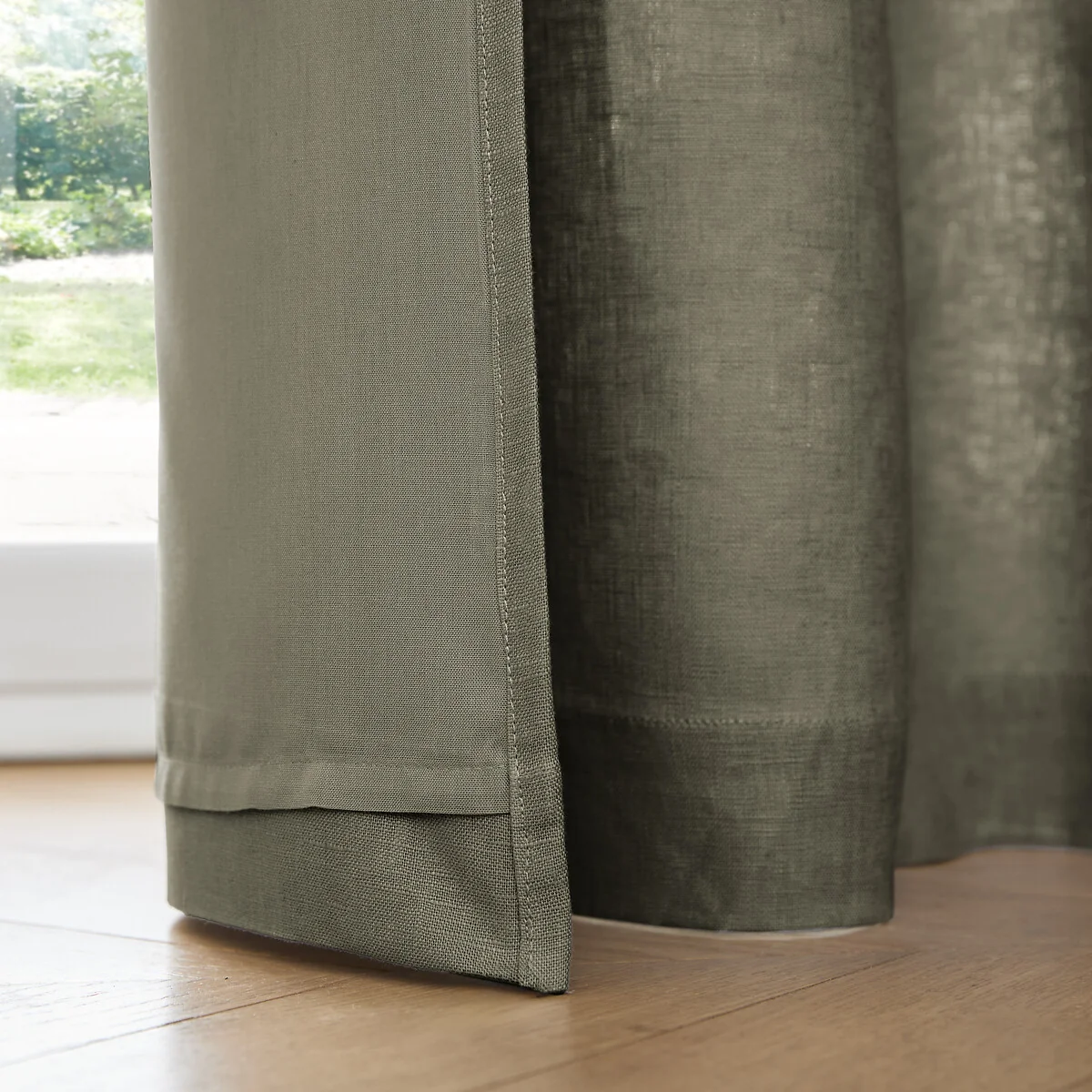 Private Lined Pre-Washed Linen Curtain with Eyelets – image 6