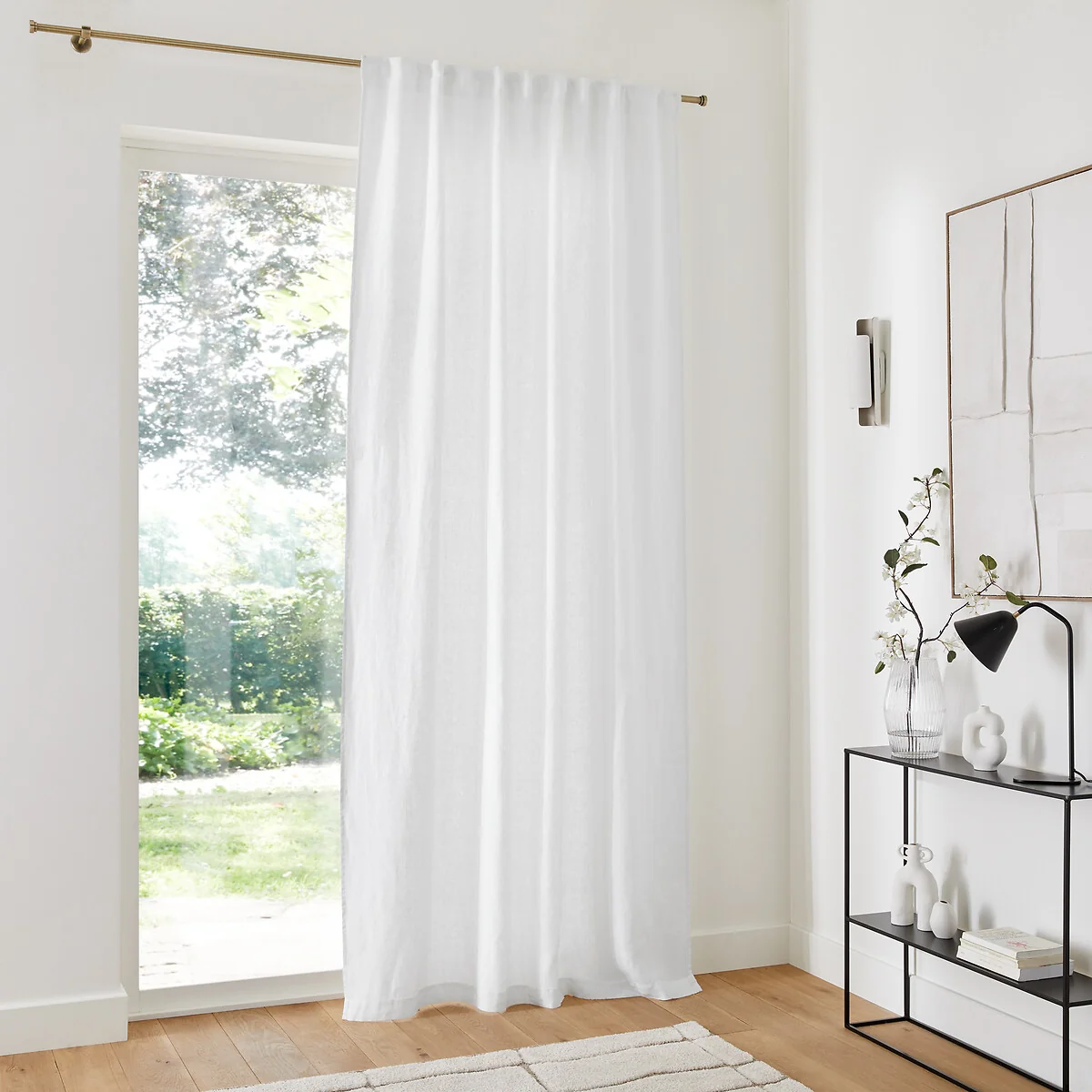 Elba Linen Curtain with Gathered Braid Finish – image 3
